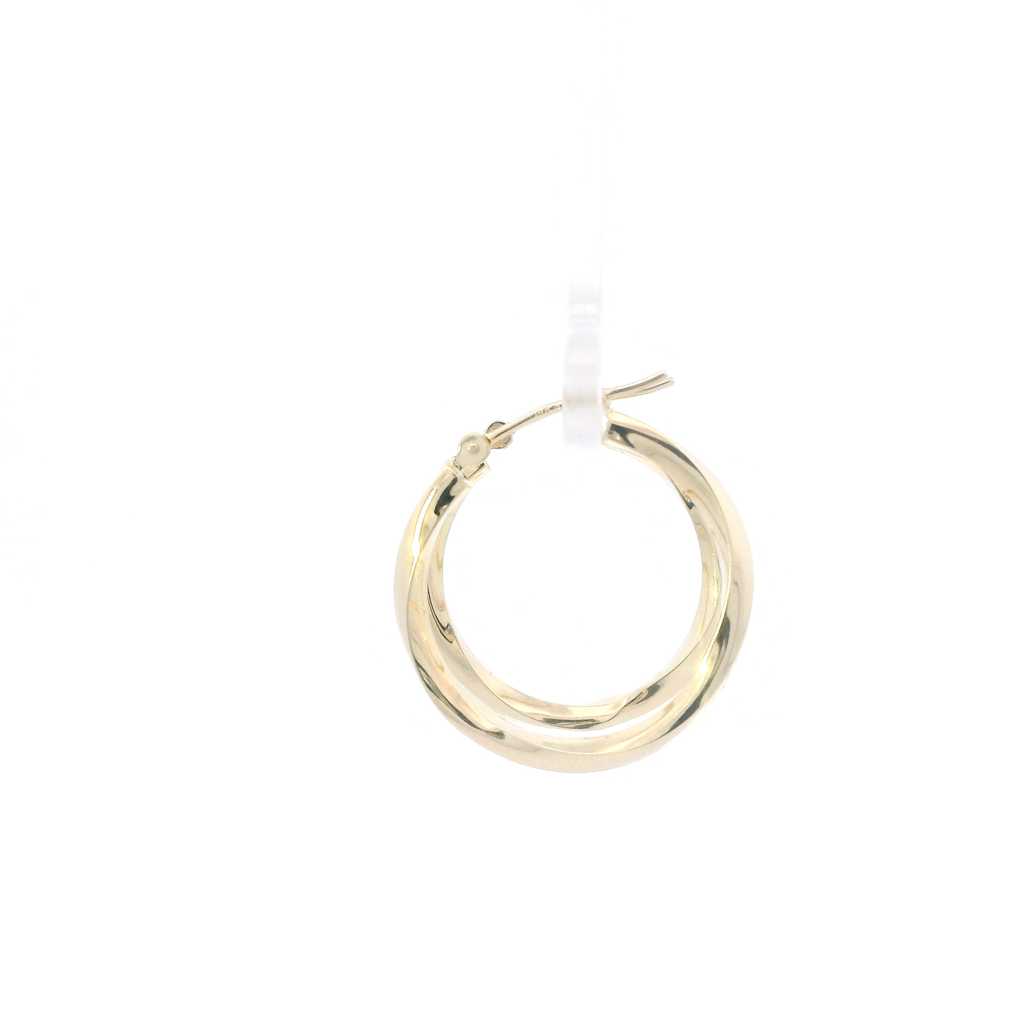 14K Yellow Gold Twisted Hoop Earrings