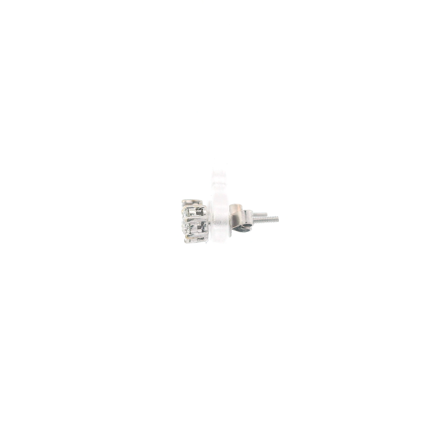 10K White Gold Diamond Screwback Stud Earrings - 0.25ct