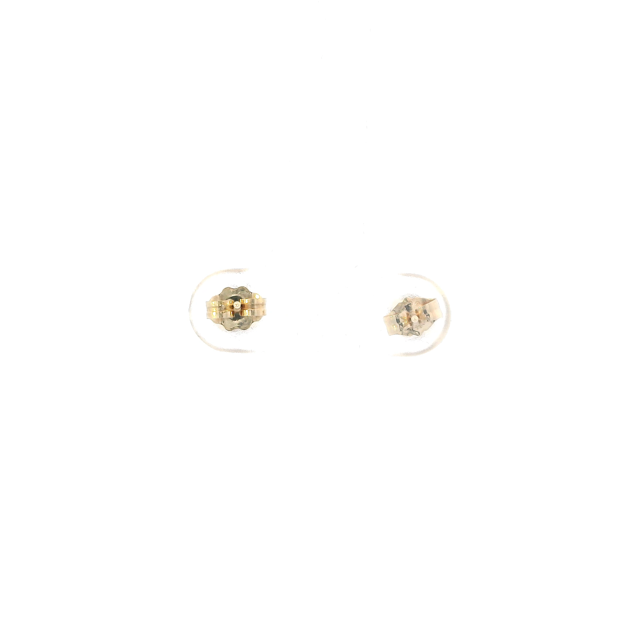 14K Yellow Gold Champagne Solitaire Diamond Earrings - 0.60ct