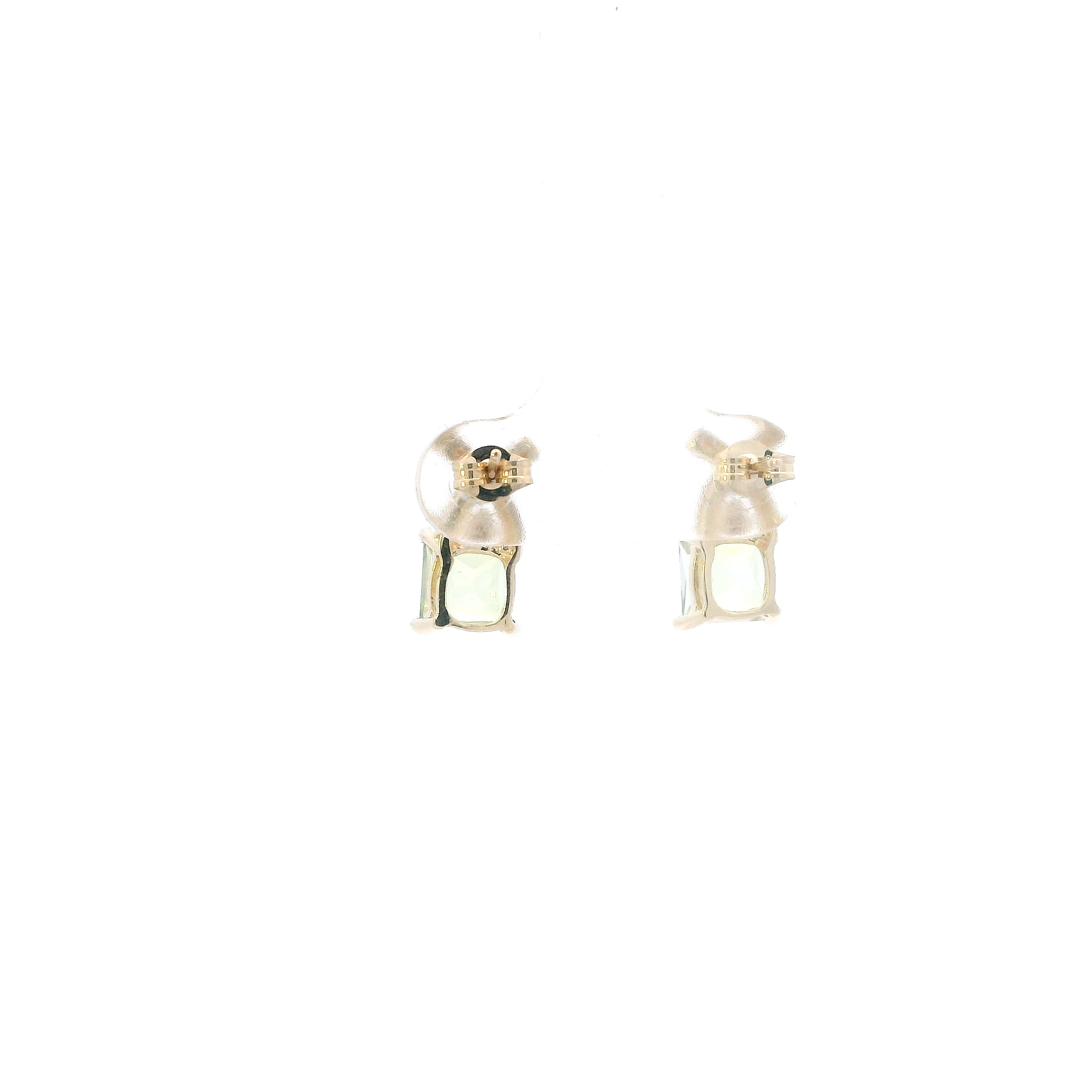 10K Yellow Gold Peridot Stud Earrings