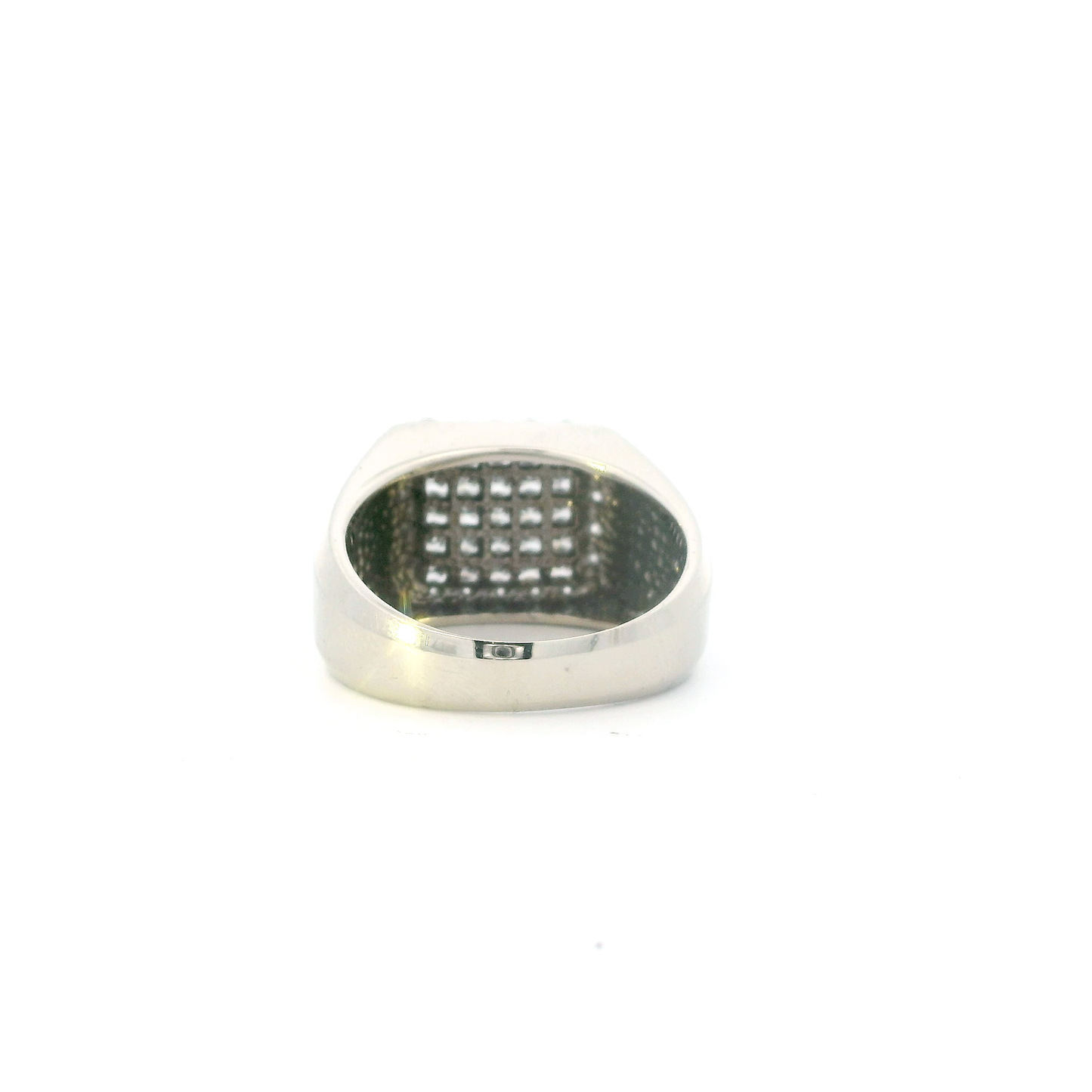 14K White Gold Diamonds Mens Ring - 1.48ct