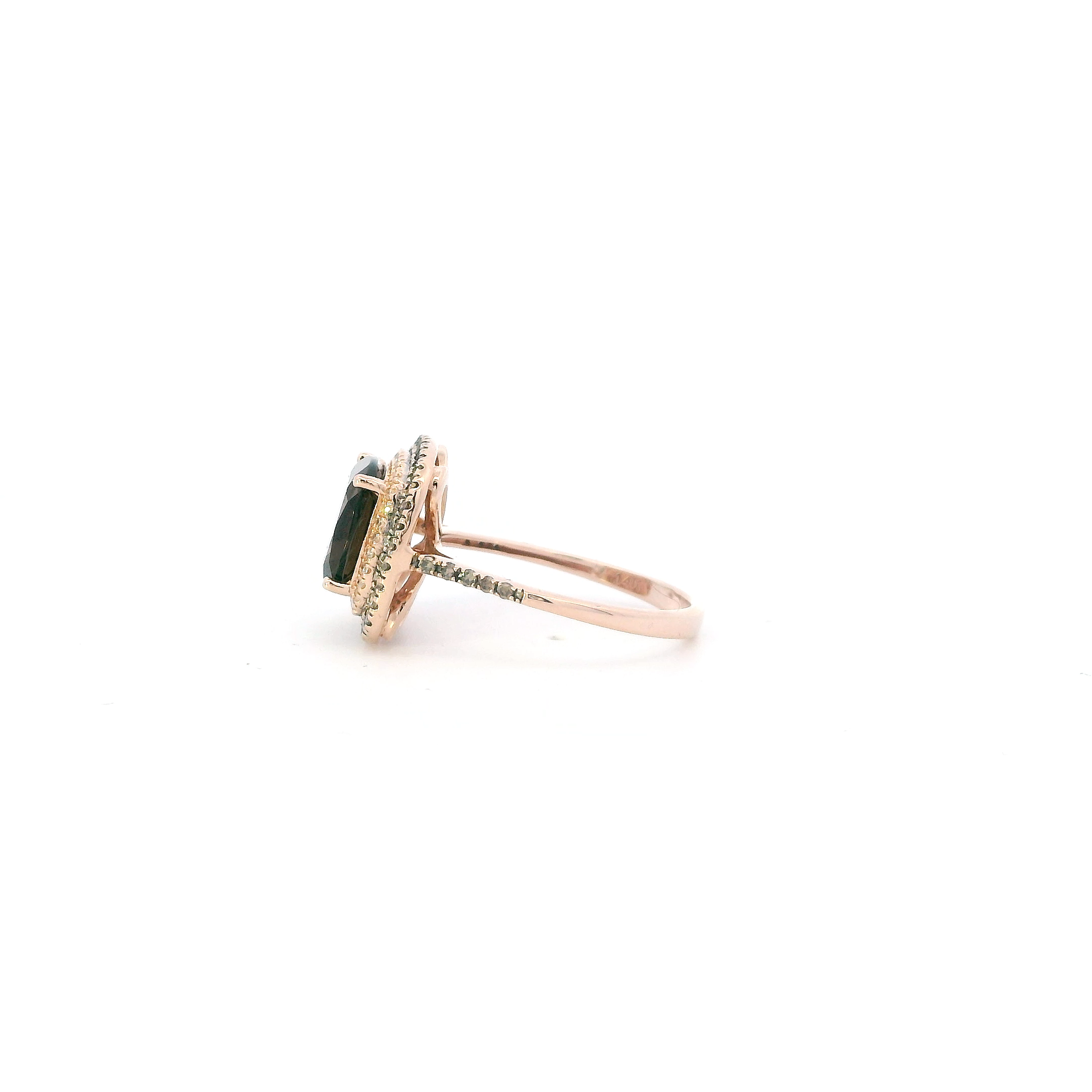 14K Rose Gold Smokey Quartz Womans Ring