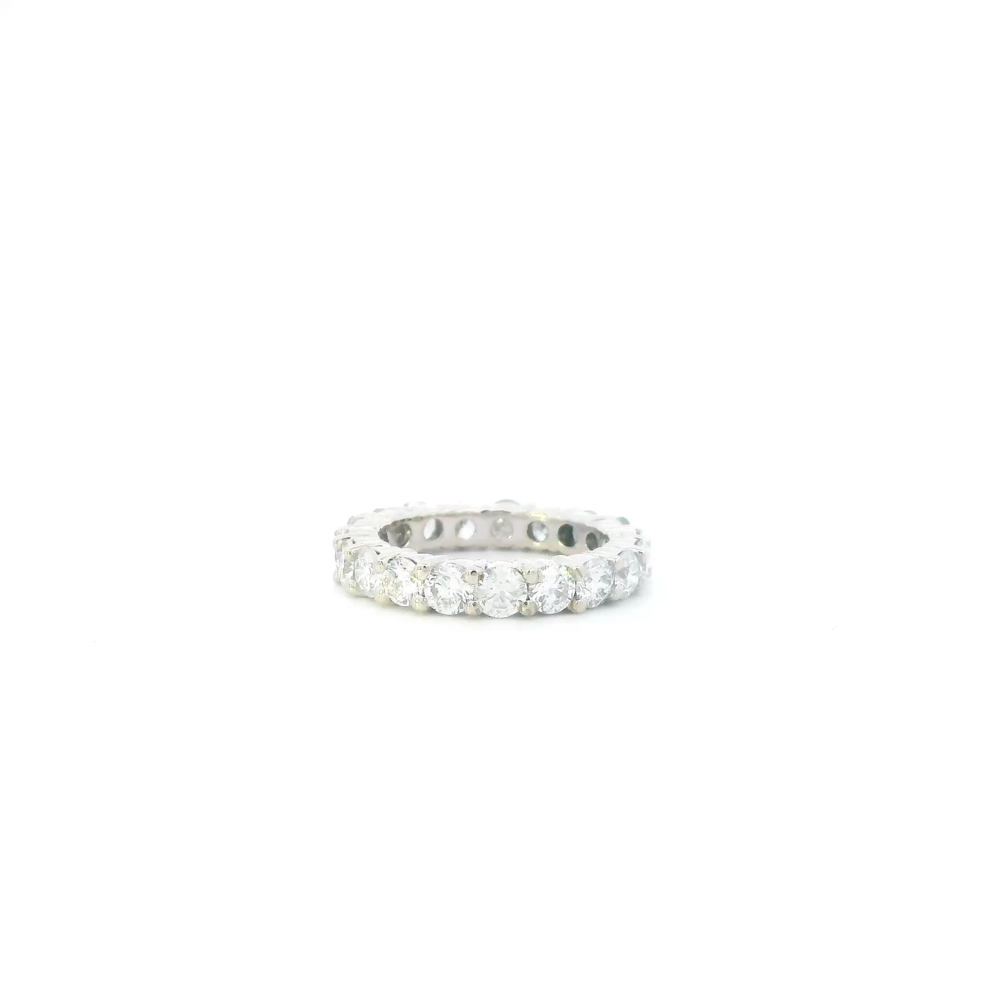 14K White Gold Diamonds Eternity Band - 2.85ct