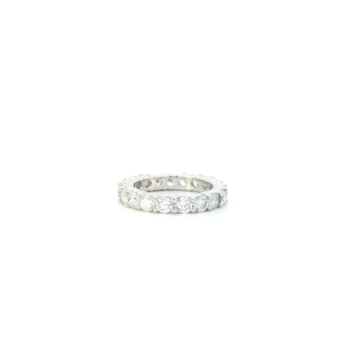 14K White Gold Diamonds Eternity Band - 2.85ct