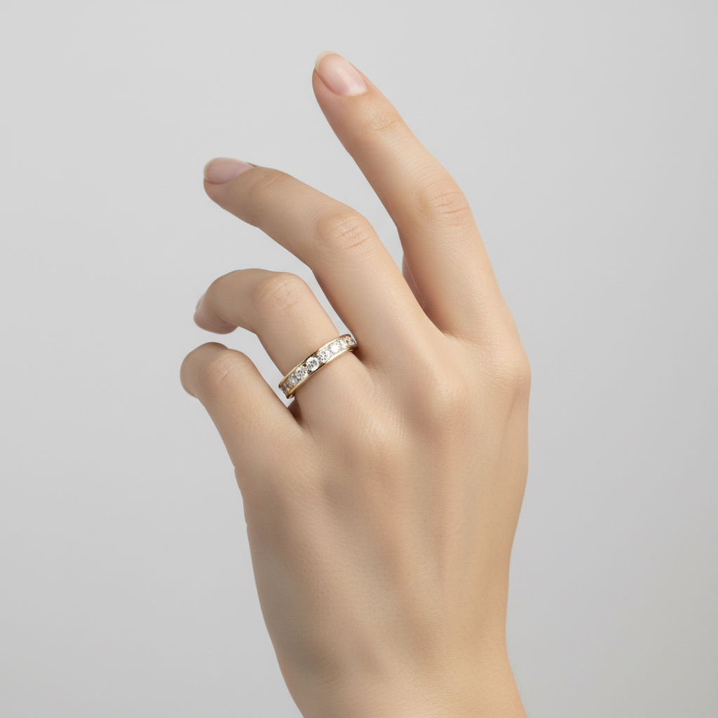 14K Yellow Gold Diamonds Womans Ring - 1.20ct