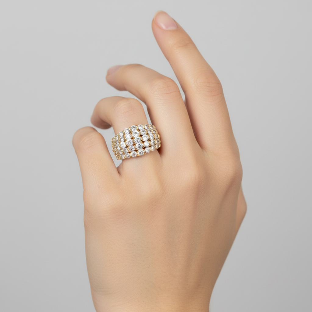 10K Yellow Gold Diamond Womans Ring - 2.25ct