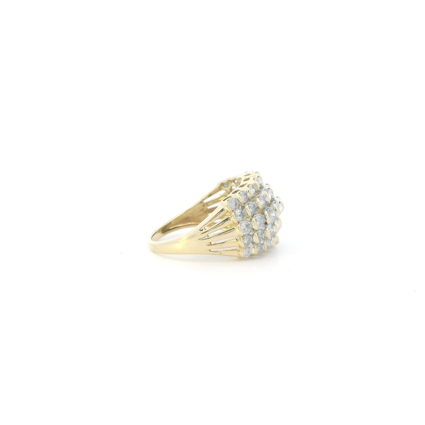 10K Yellow Gold Diamond Womans Ring - 2.25ct