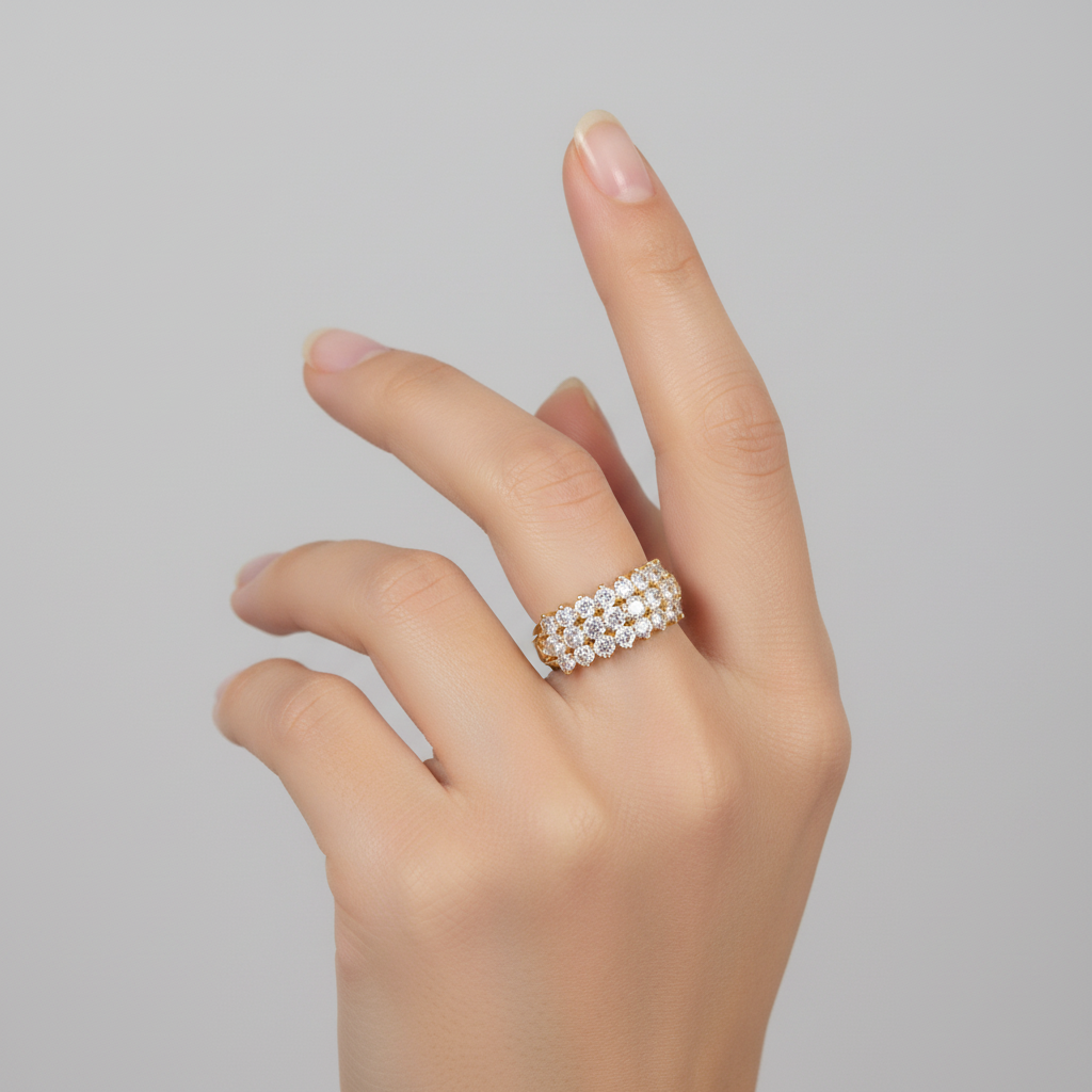 14K Yellow Gold Diamonds Womans Ring - 1.92ct