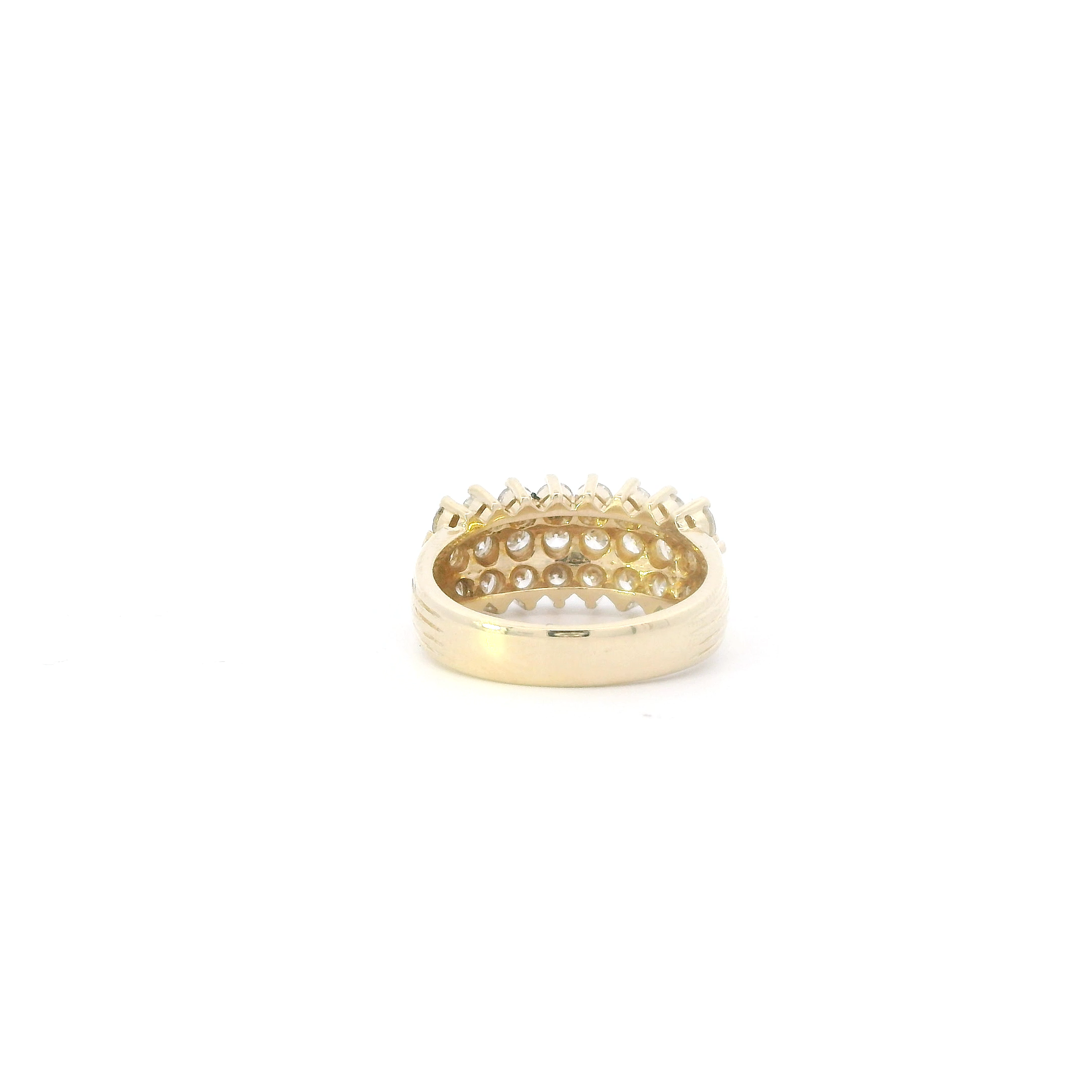 14K Yellow Gold Diamonds Womans Ring - 1.92ct