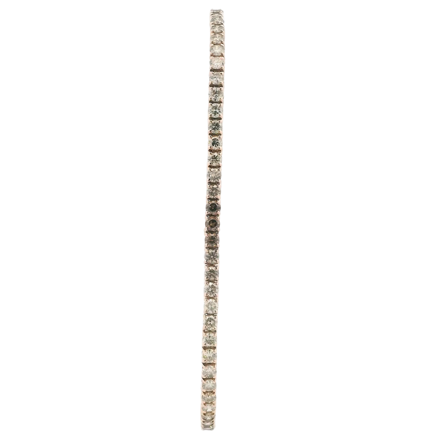 14K Rose Gold Adjustable Diamonds Bolo Bracelet - 1.65ct
