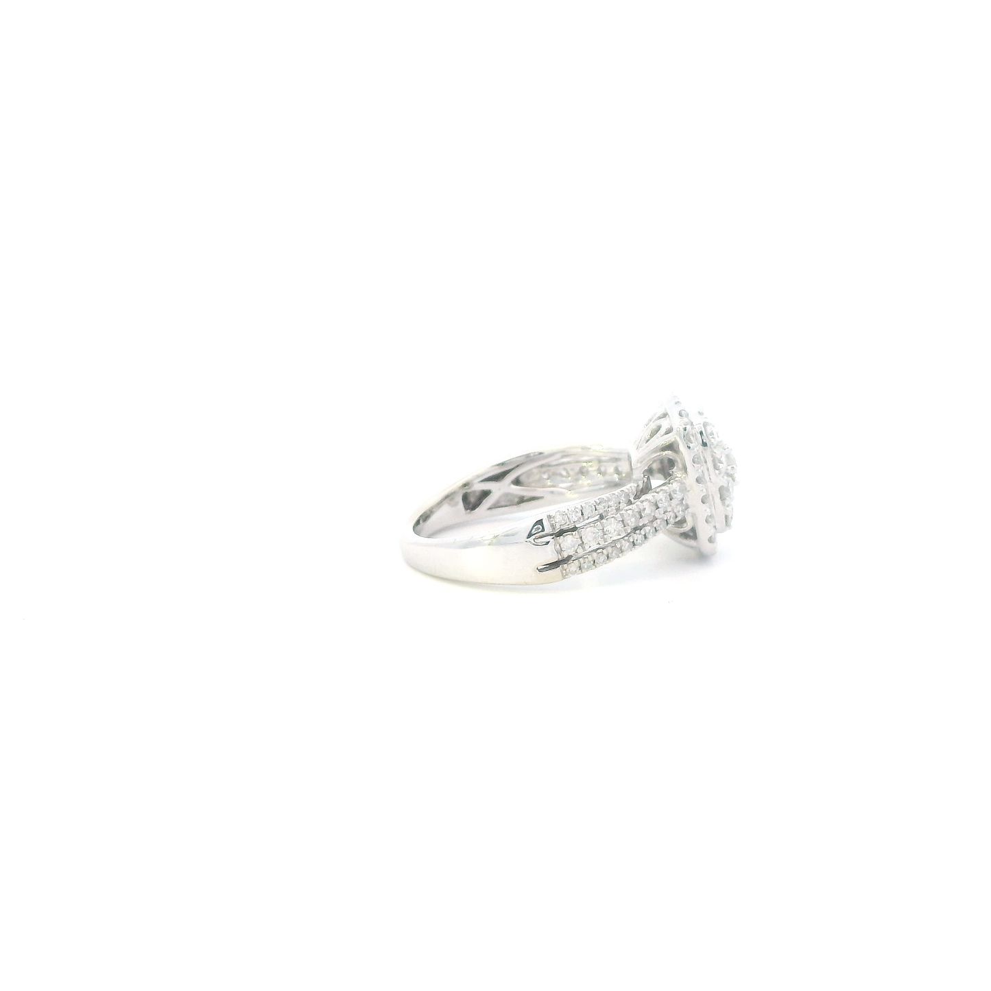 10K White Gold Diamonds Womans Ring - 1.05ct