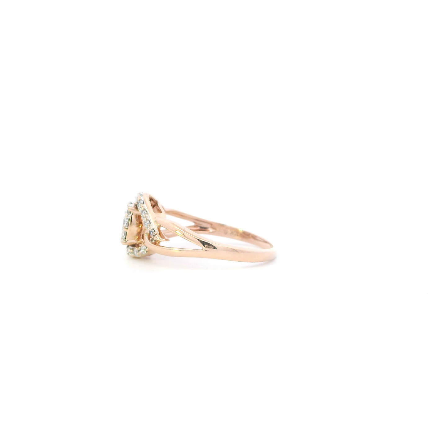 10K Rose Gold Diamonds Womans Ring - 0.42ct