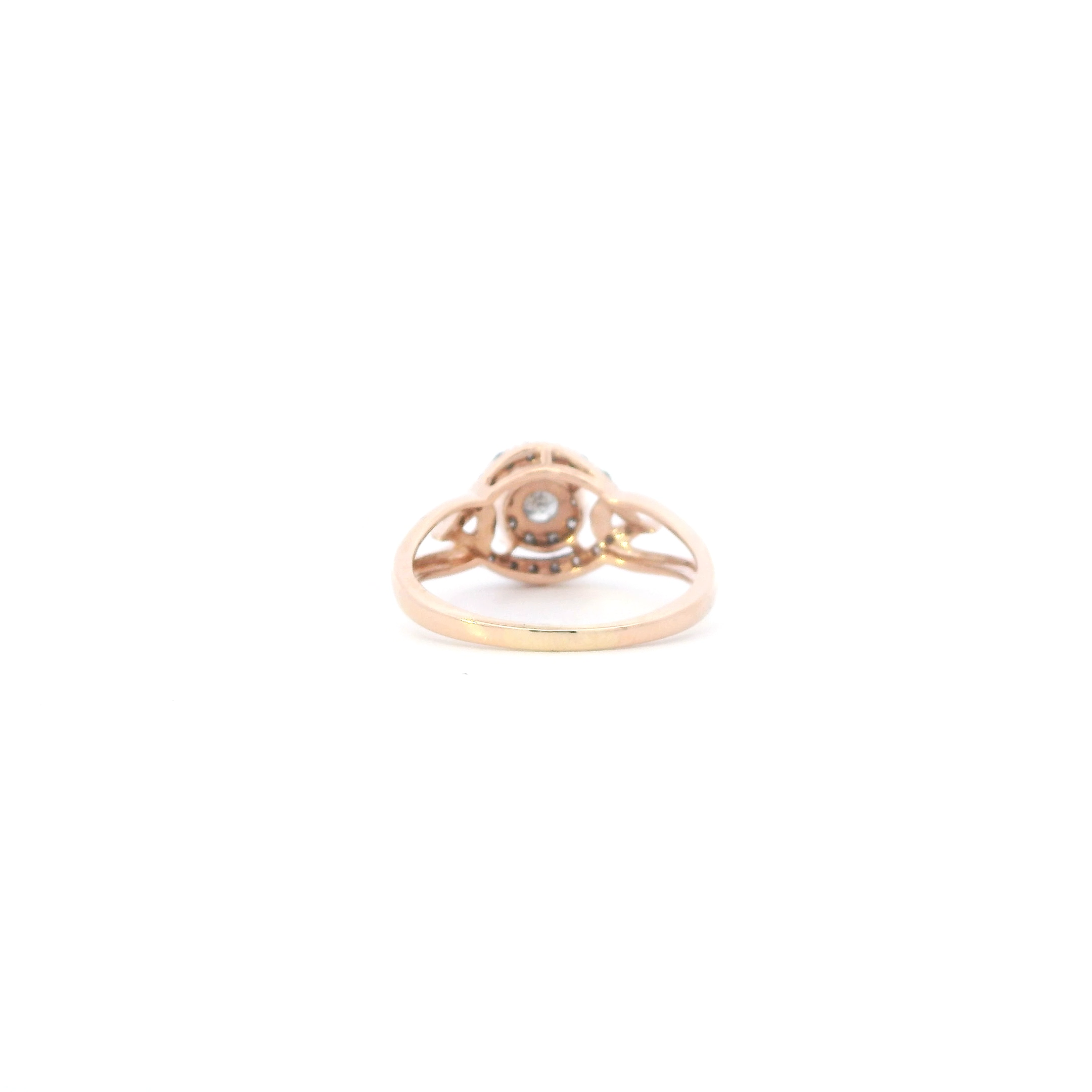 10K Rose Gold Diamonds Womans Ring - 0.42ct