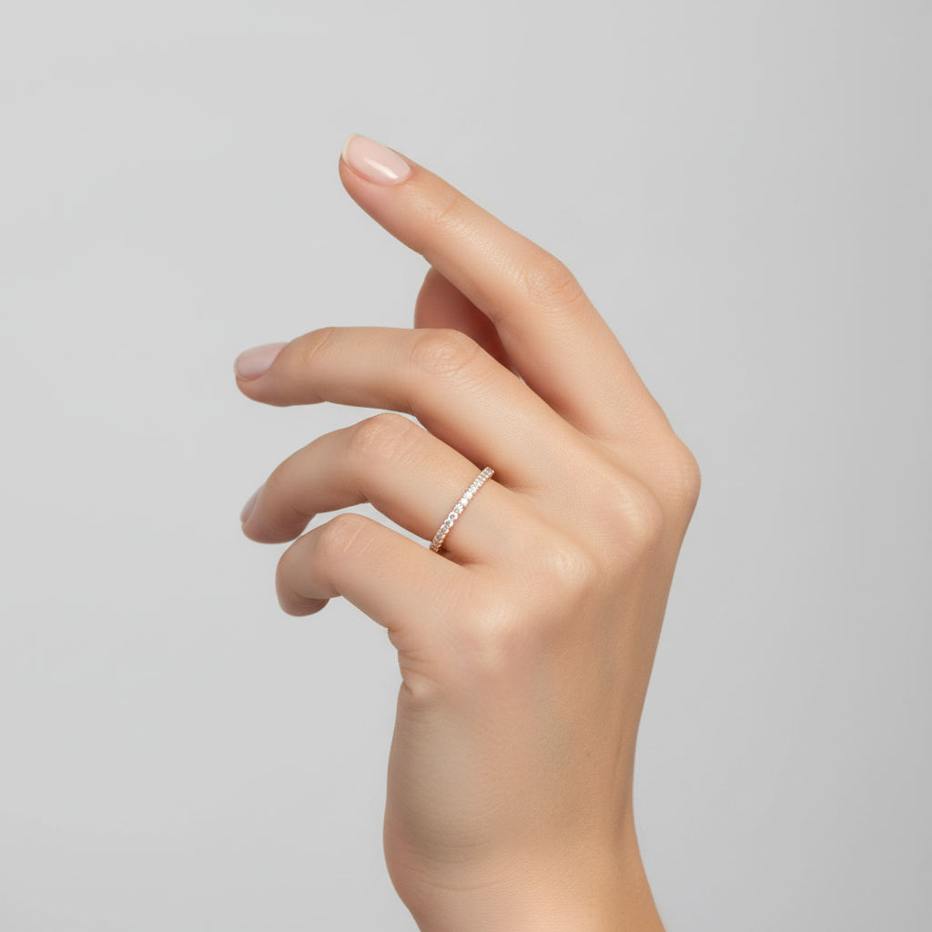 10K Rose Gold Diamonds Womans Ring