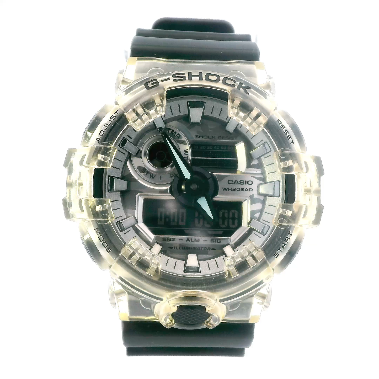 Casio G-Shock Camouflage Skeleton Analog Dial Mens Wristwatch - GA-700SKC-1A