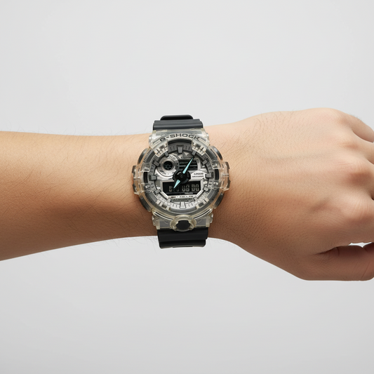 Casio G-Shock Camouflage Skeleton Analog Dial Mens Wristwatch - GA-700SKC-1A