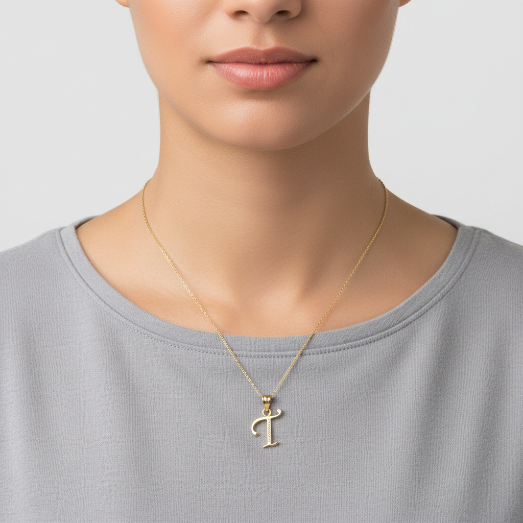 14K Yellow Gold Letter 