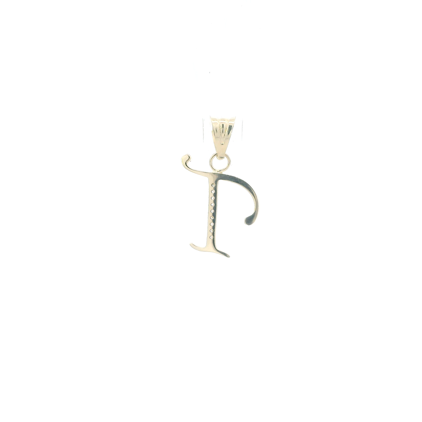 14K Yellow Gold Letter "T" Pendant