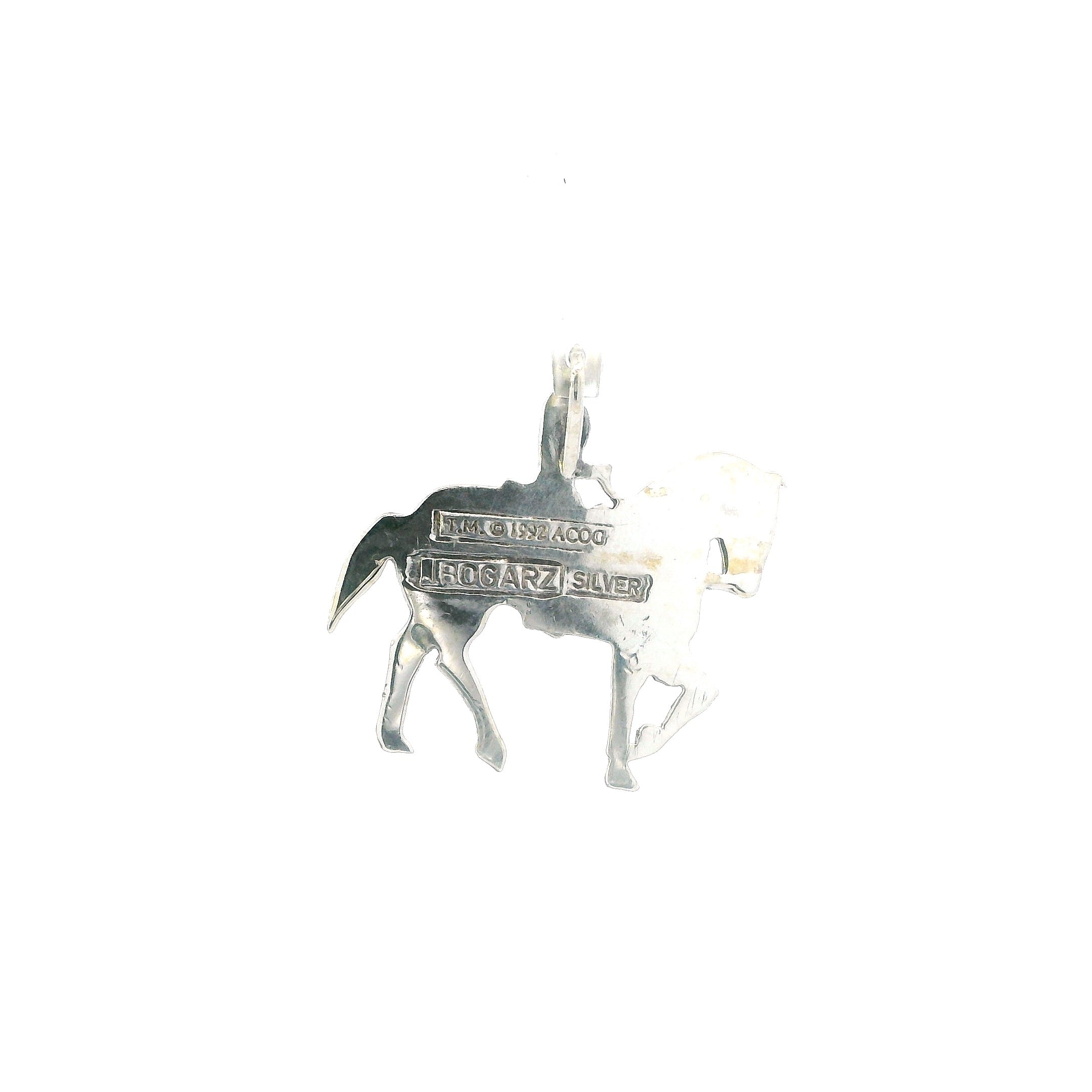 Bogarz Vintage Sterling Silver Horse & Rider Pendant