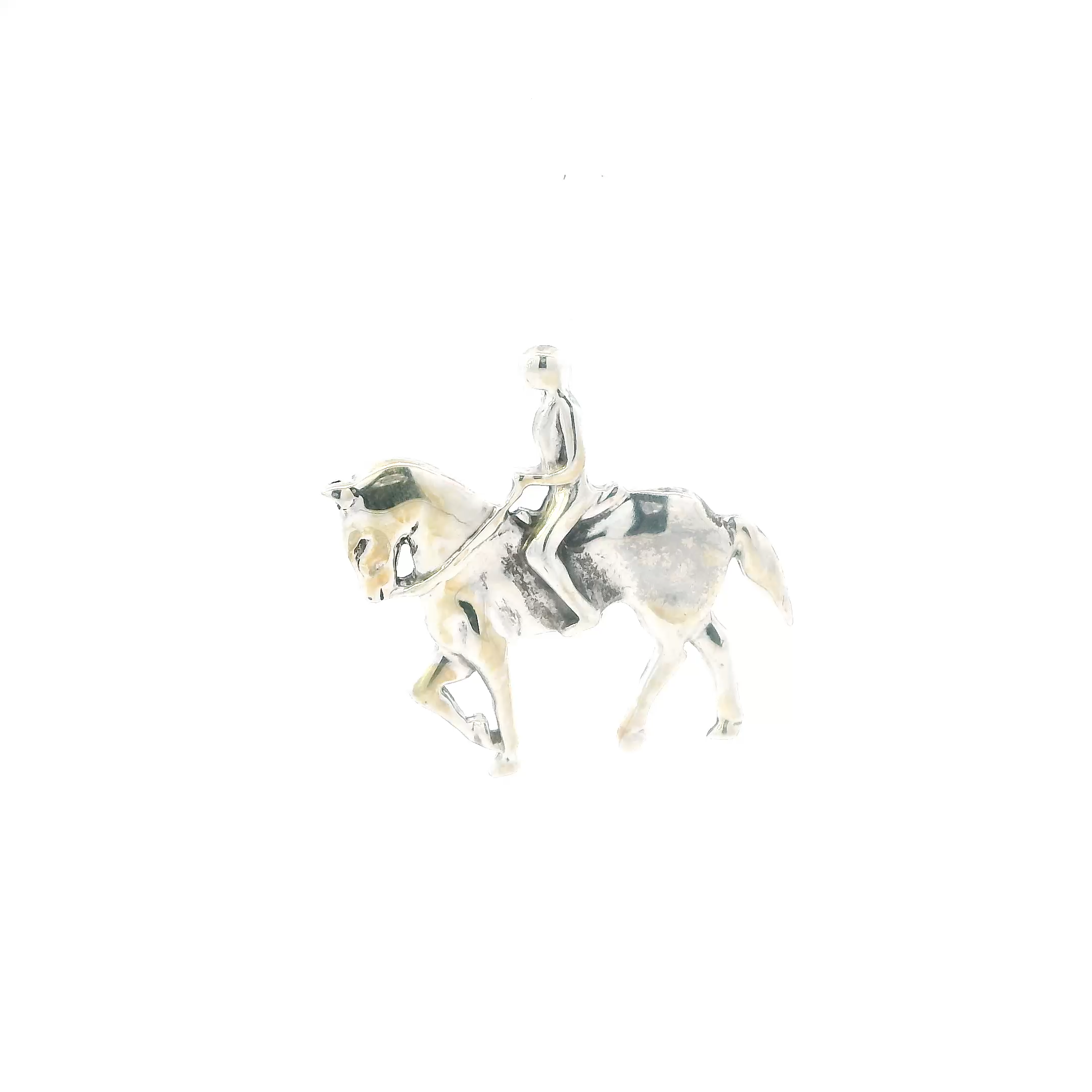 Bogarz Vintage Sterling Silver Horse & Rider Pendant