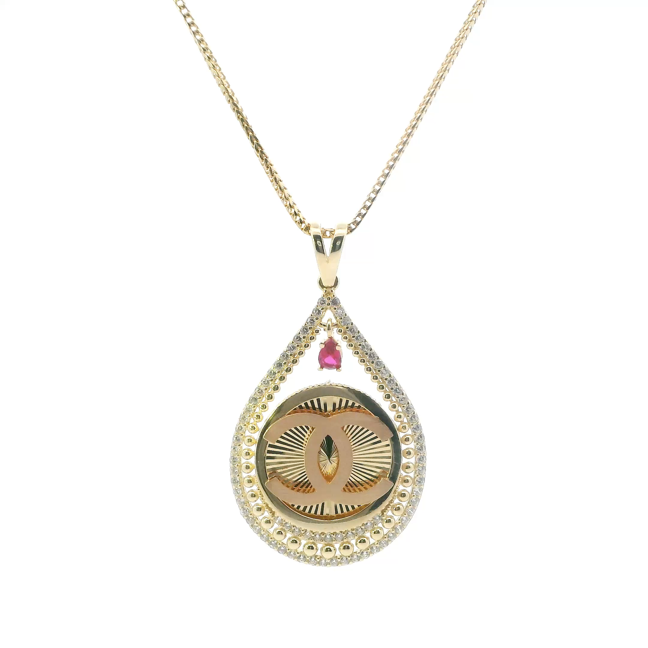 14K Yellow Gold Pear Shape 