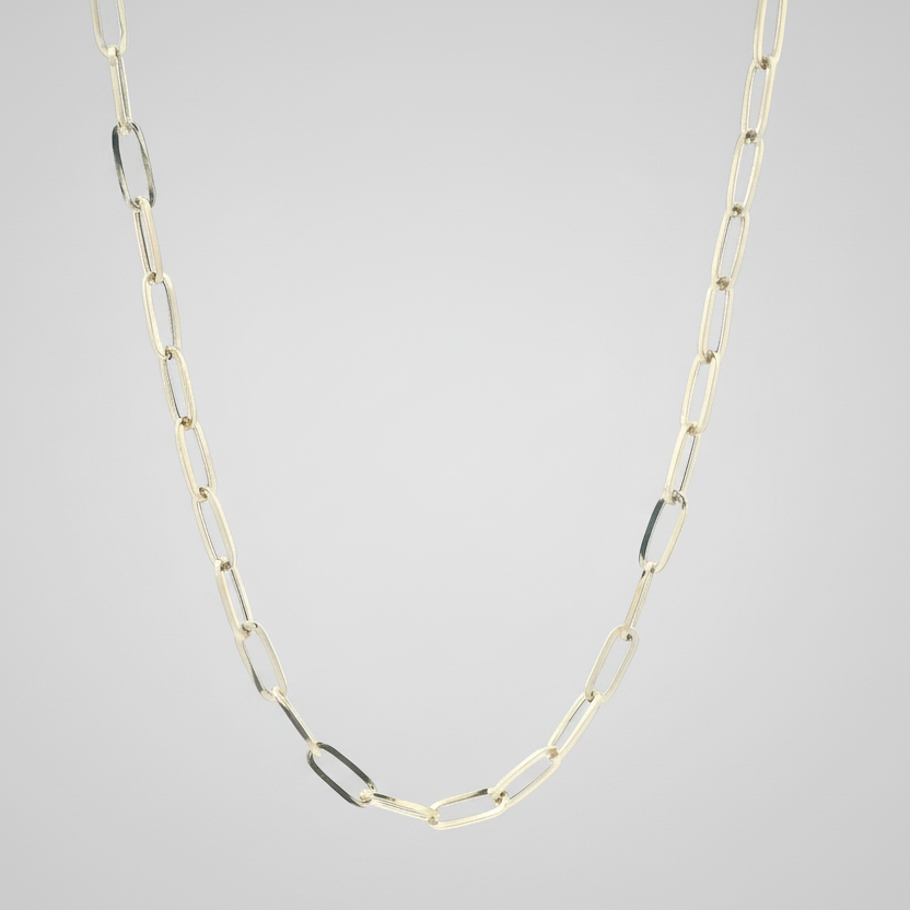 10K Yellow Gold 17.5" Paper Clip Chain