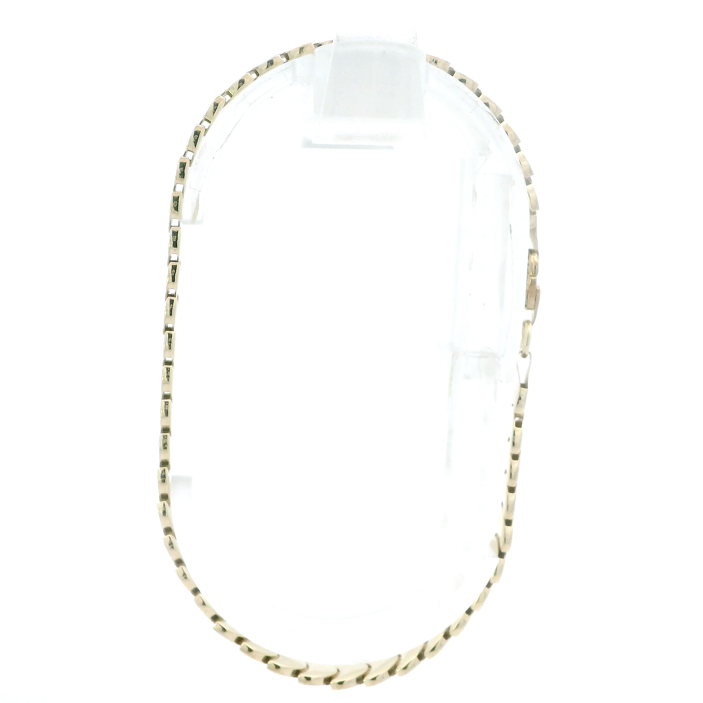 10K Yellow & White Gold 7.5" Half Moon Link Bracelet