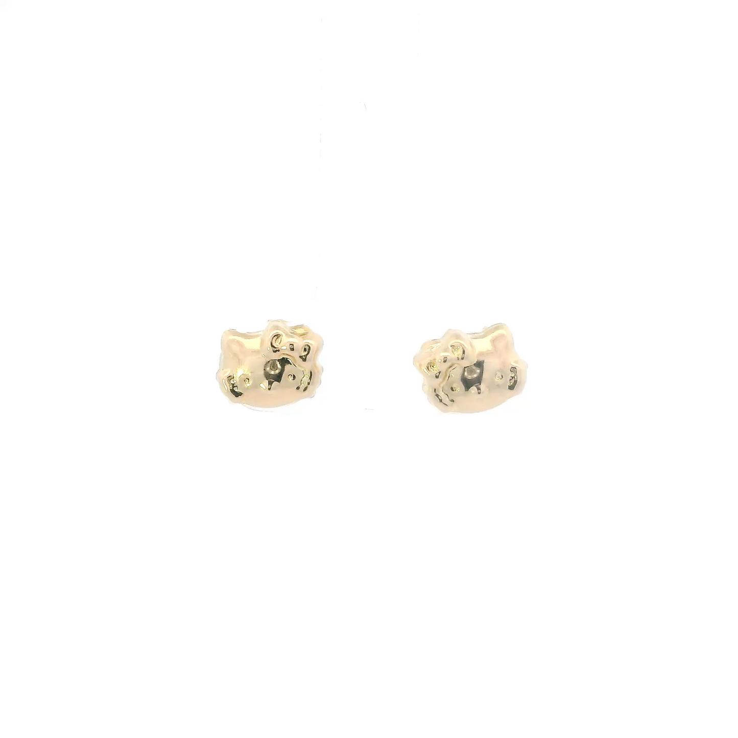 14K Yellow Gold Hello Kitty Stud Earrings