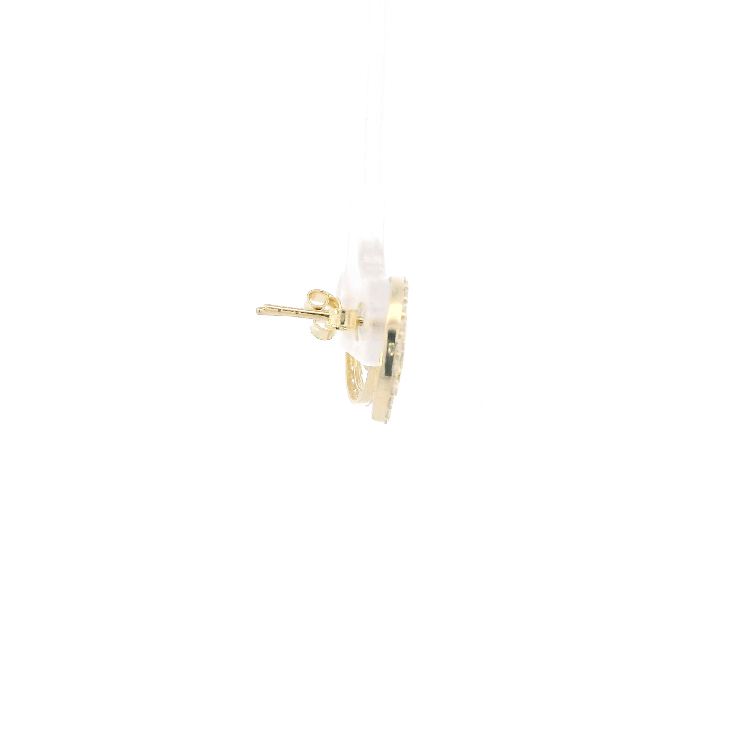 14K Yellow Gold "CC" Stud Earrings