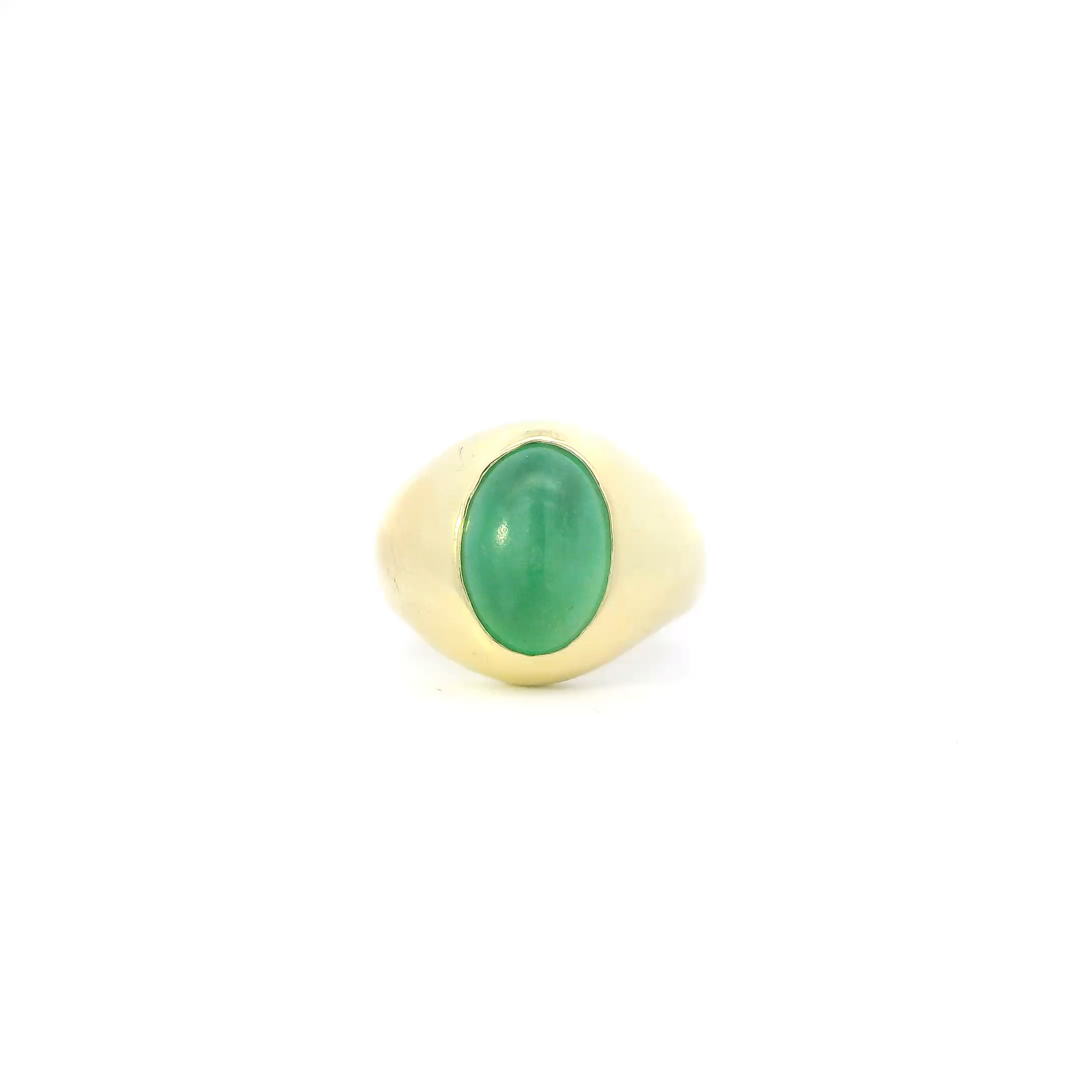 18K Yellow Gold Jade Ring