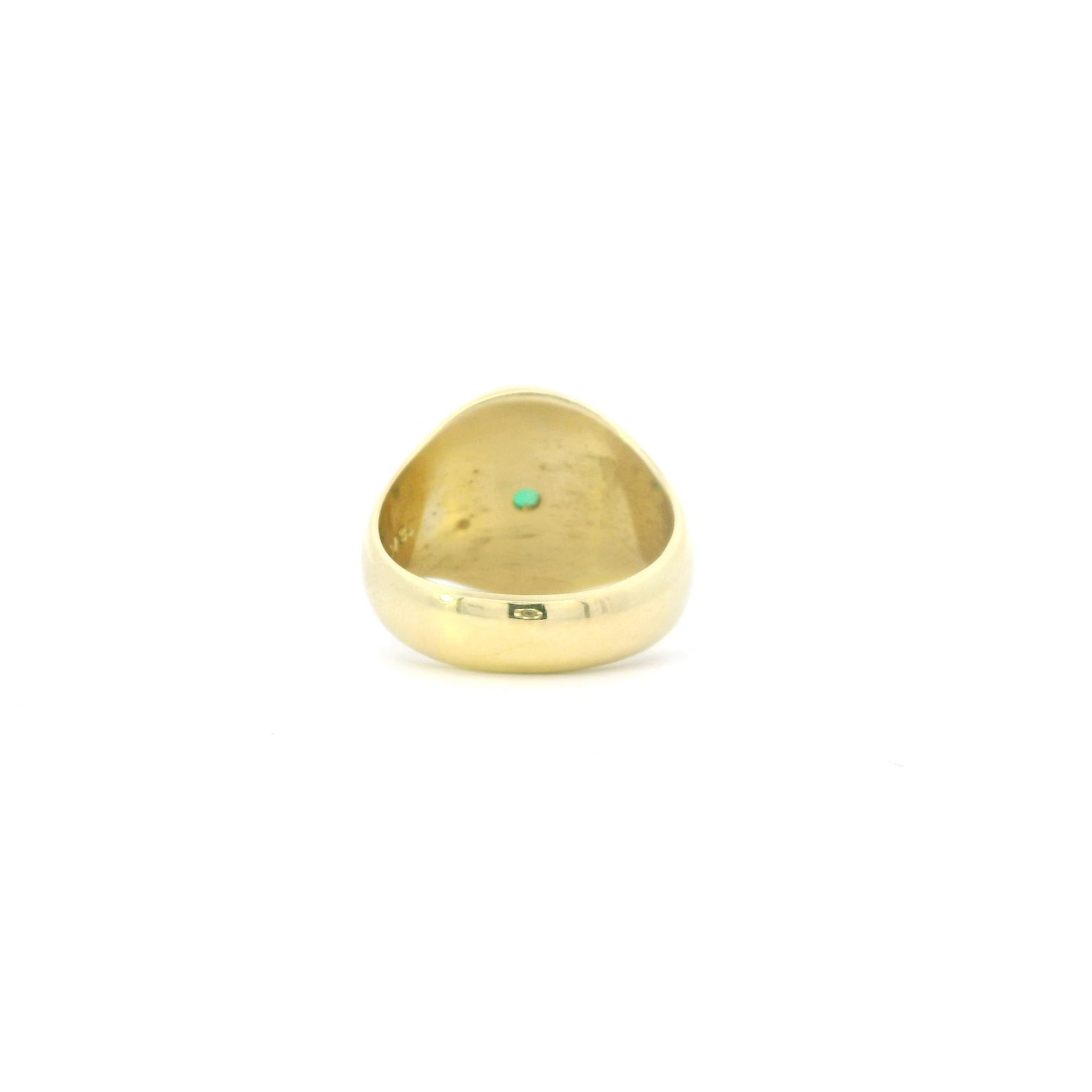 18K Yellow Gold Jade Ring