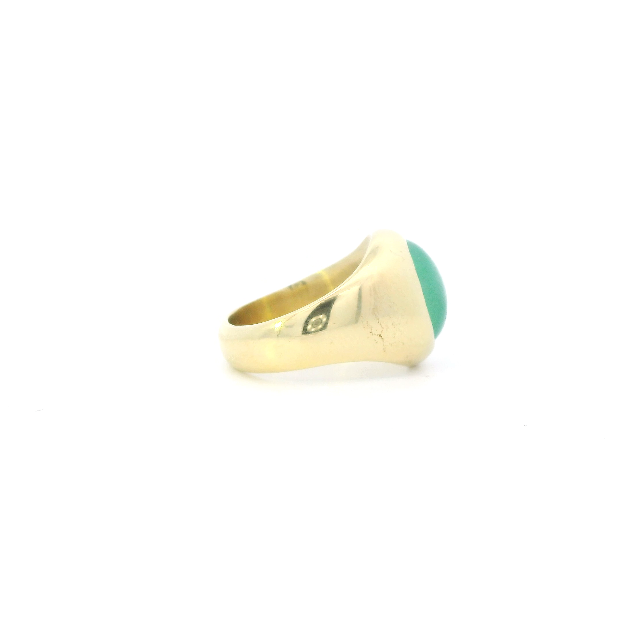 18K Yellow Gold Jade Ring