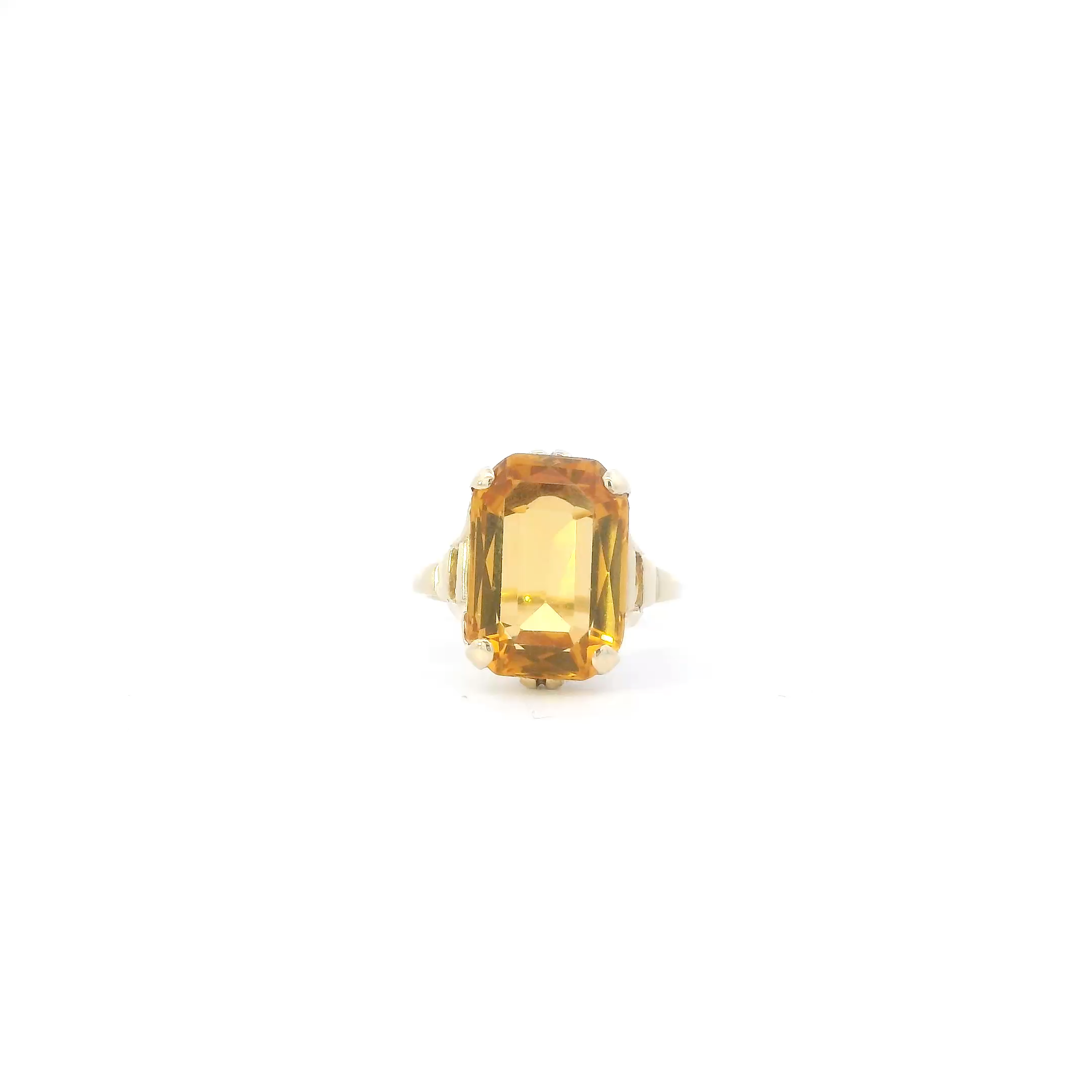 10K Yellow Gold Citrine Womens Ring