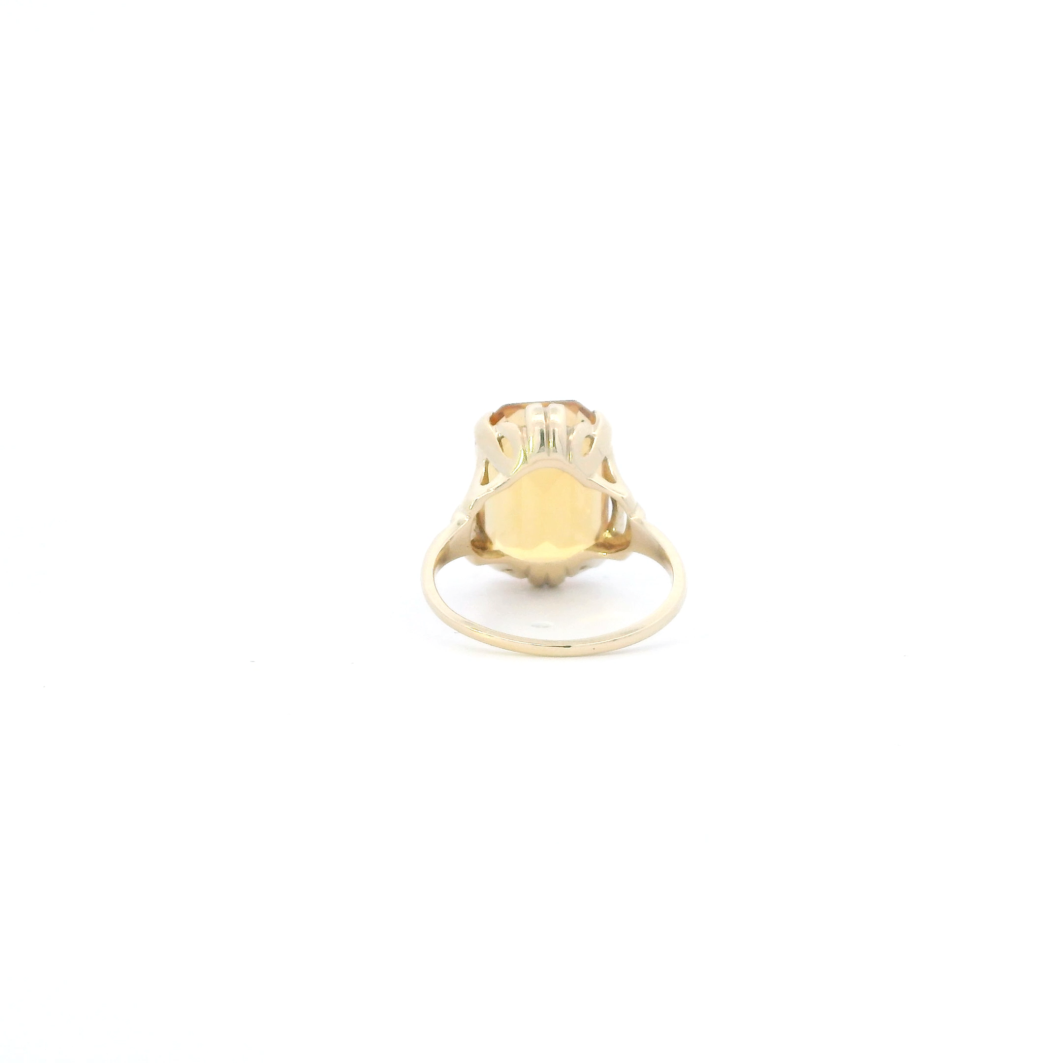 10K Yellow Gold Citrine Womens Ring