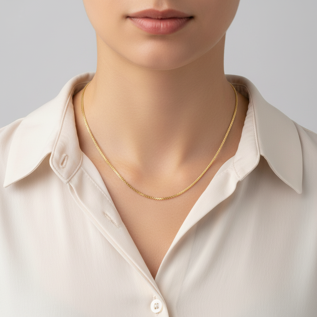14K Yellow Gold 18" Franco Chain