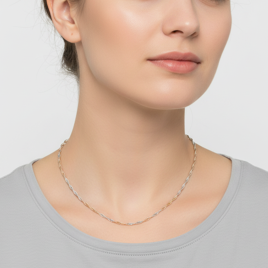 14K Tri Color Gold 18