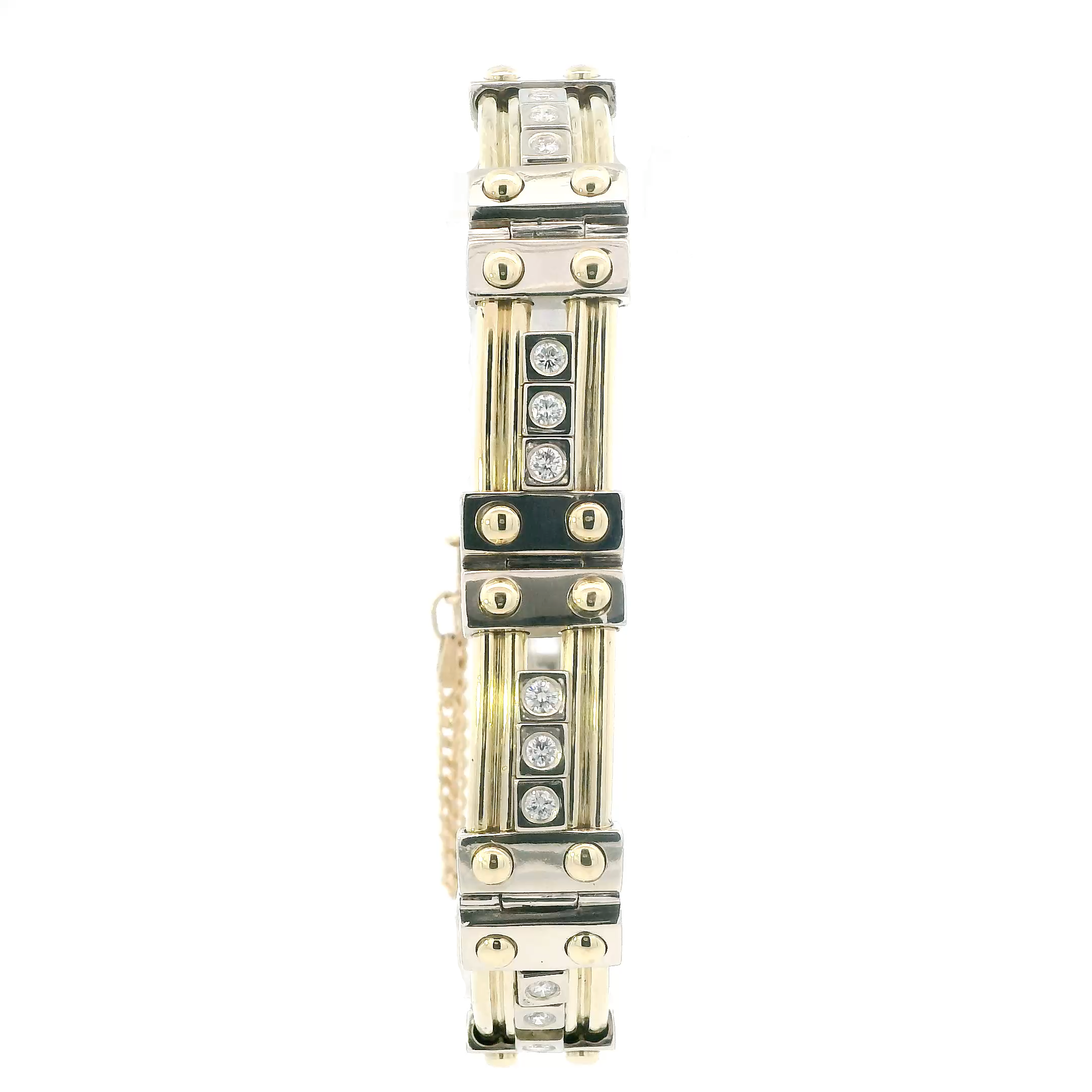 14K Yellow & White Gold Diamonds Bracelet - 1.46ct
