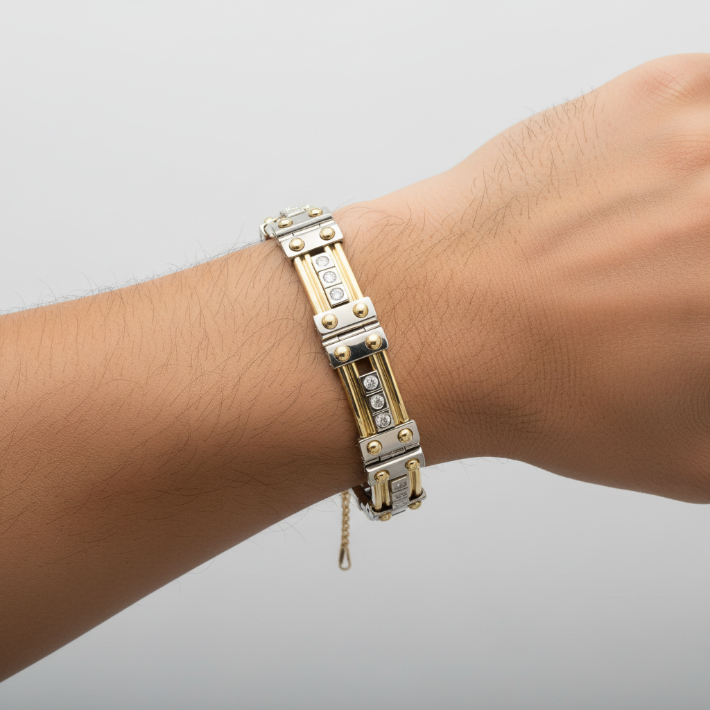 14K Yellow & White Gold Diamonds Bracelet - 1.46ct