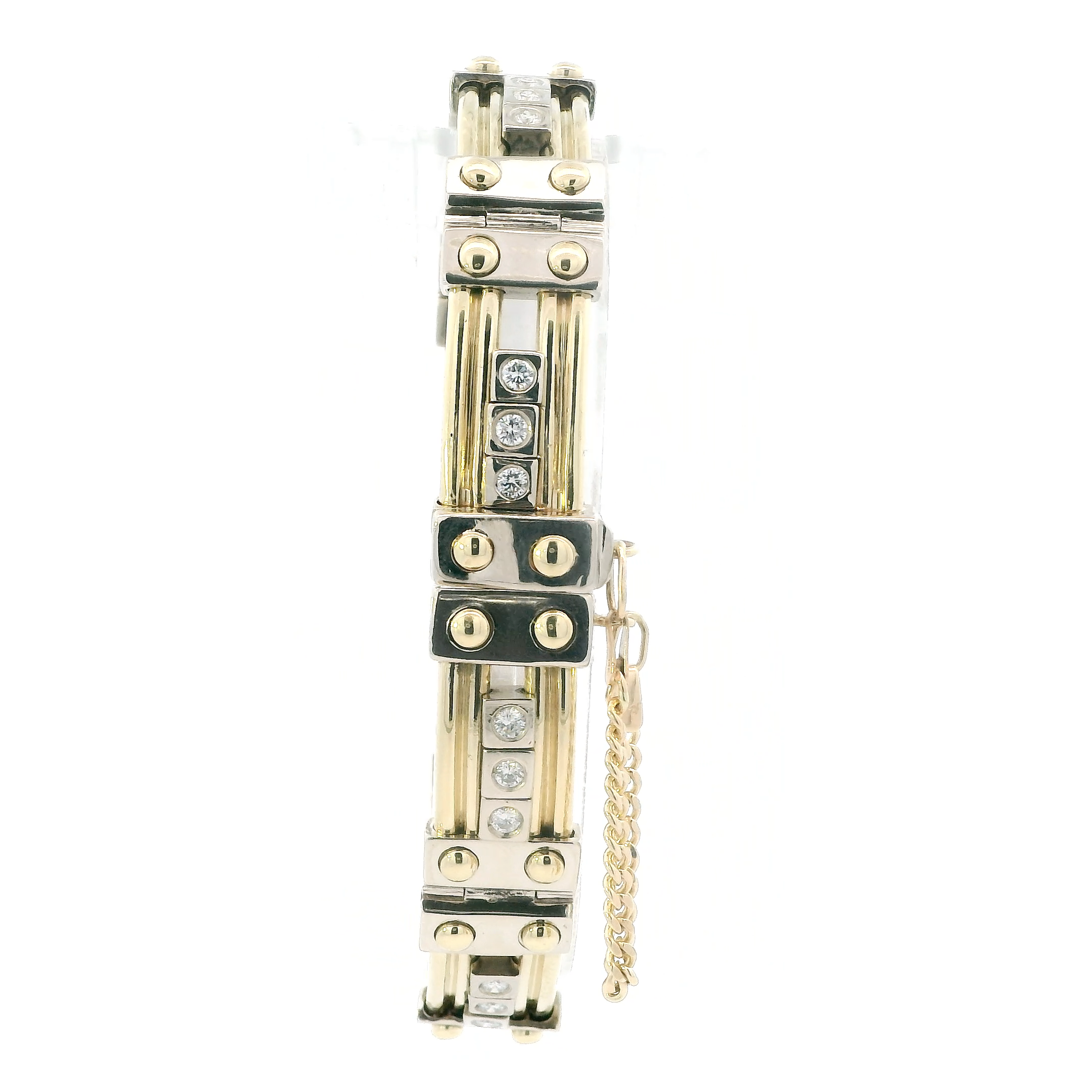 14K Yellow & White Gold Diamonds Bracelet - 1.46ct