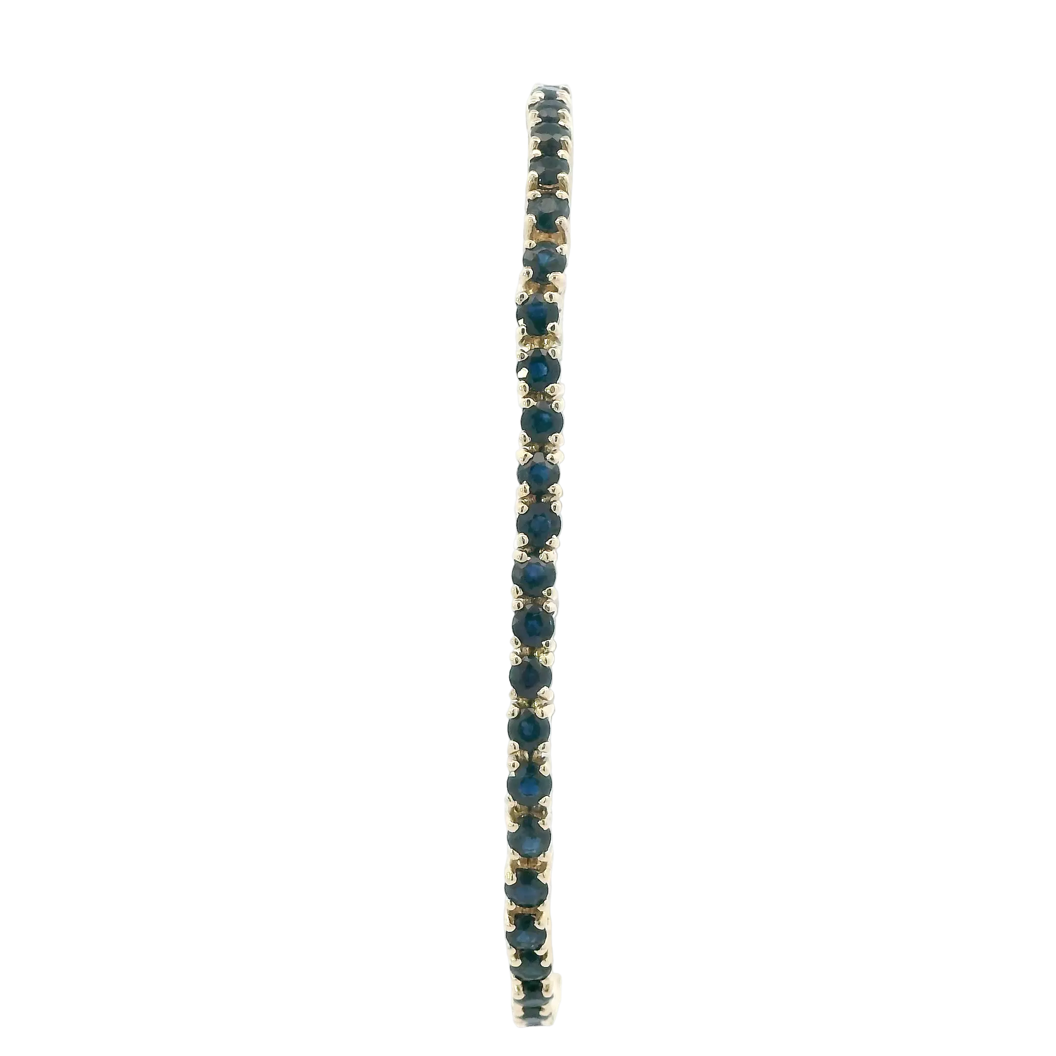 14K Yellow Gold Blue Sapphire Tennis Bracelet