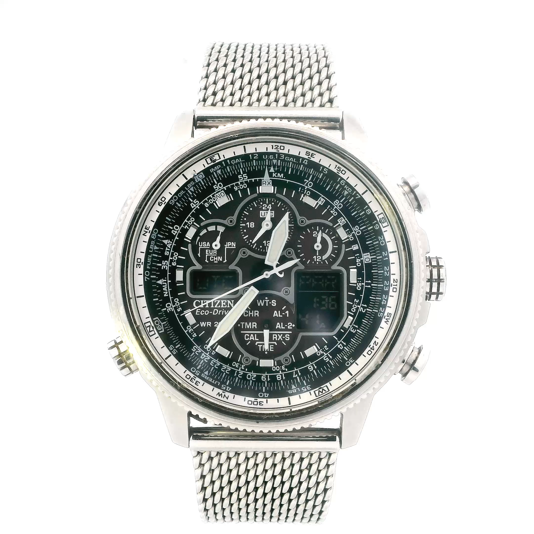 Citizen Navihawk Chronograph Perpetual Mens Wristwatch  - JY8030-83E