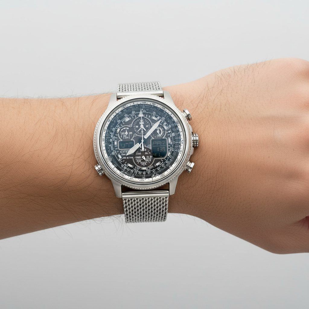 Citizen Navihawk Chronograph Perpetual Mens Wristwatch  - JY8030-83E