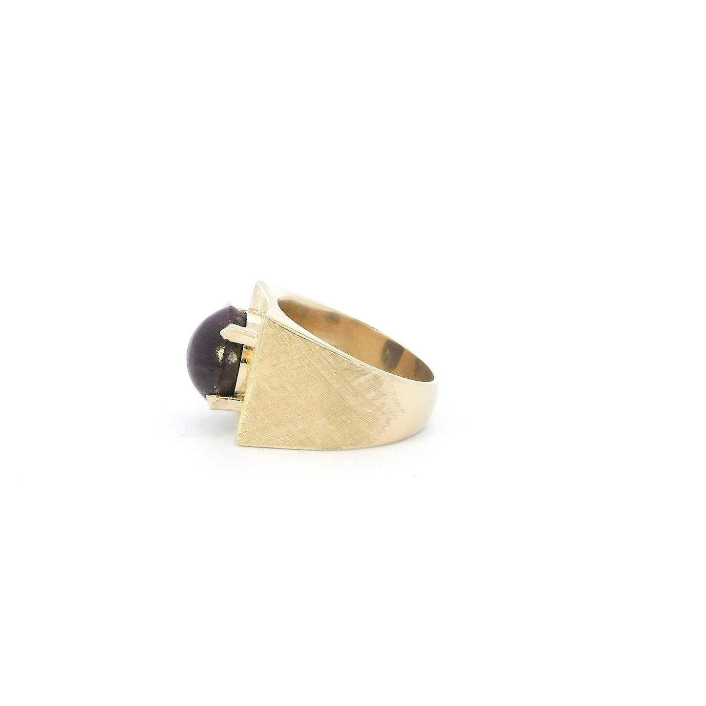 10K Yellow Gold Star Ruby Ring