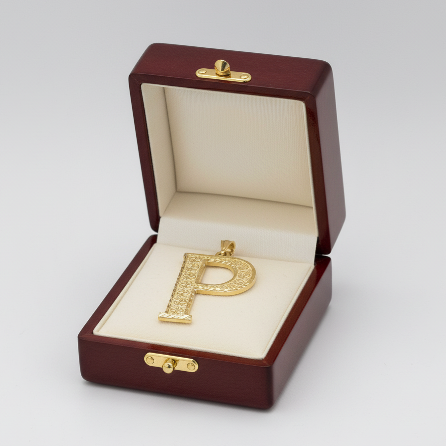 10K Yellow Gold Letter "P" Pendant