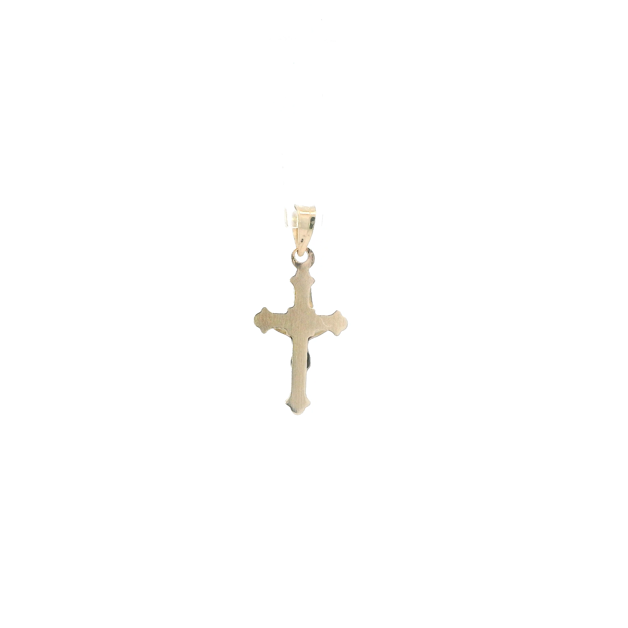 14K Yellow & White Gold Crucifix Pendant