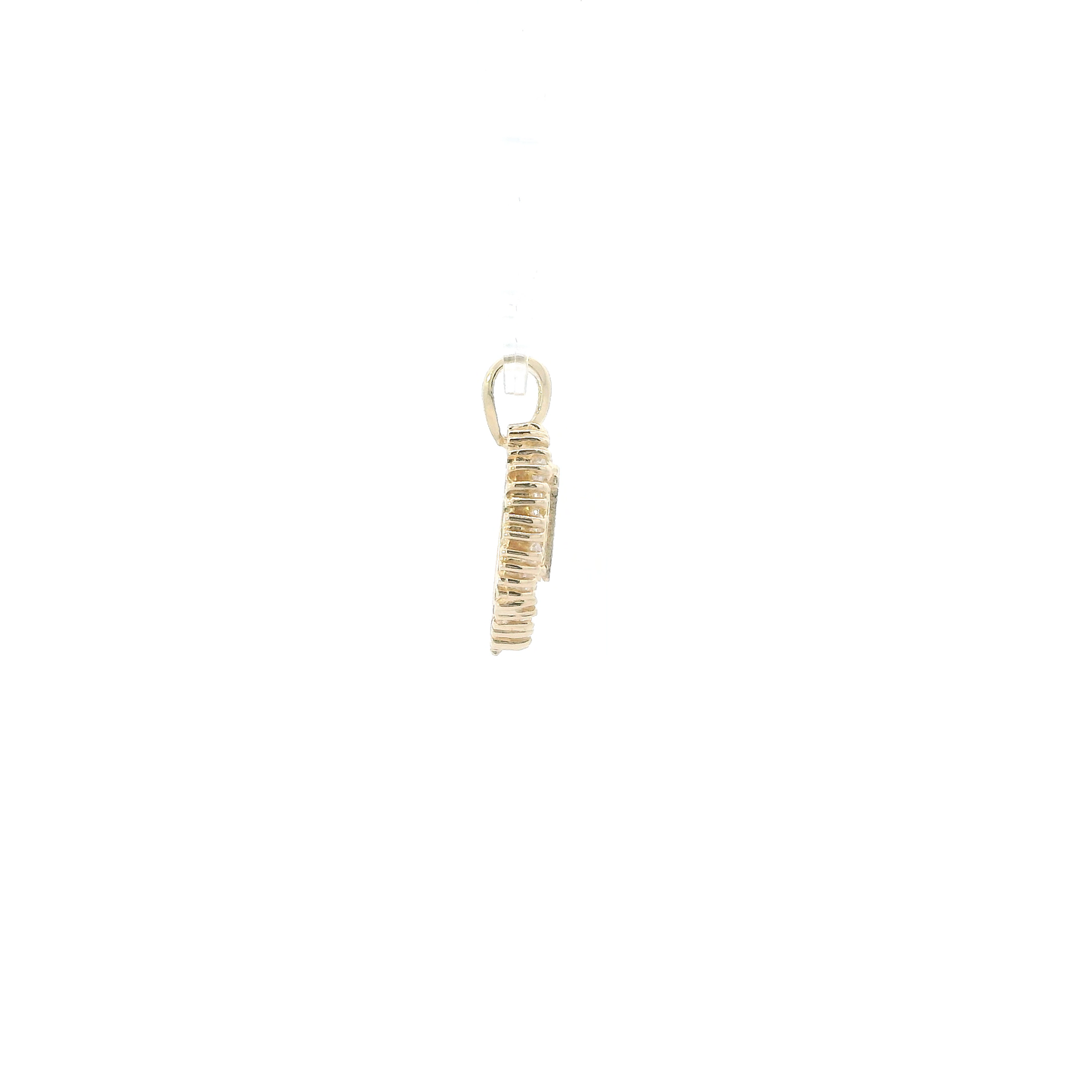14K Yellow Gold "15" Heart Pendant
