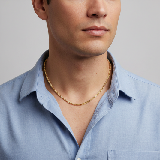 14K Yellow Gold 18" Rope Chain
