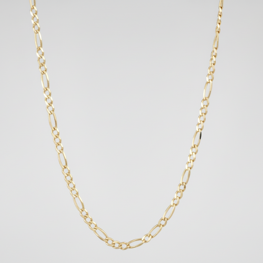14K Yellow Gold 22" Figaro Chain