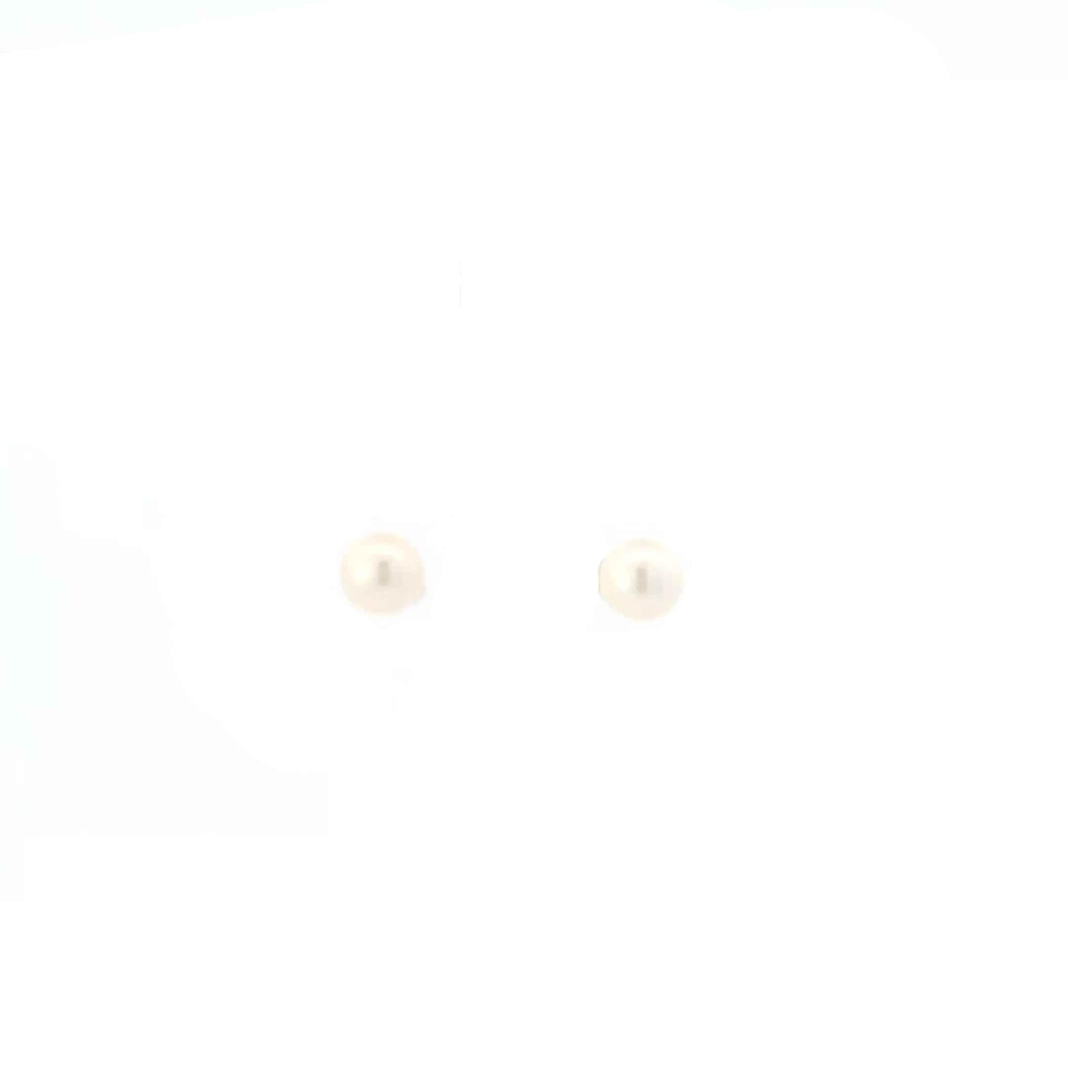 14K Yellow Gold Pearl Stud Earrings
