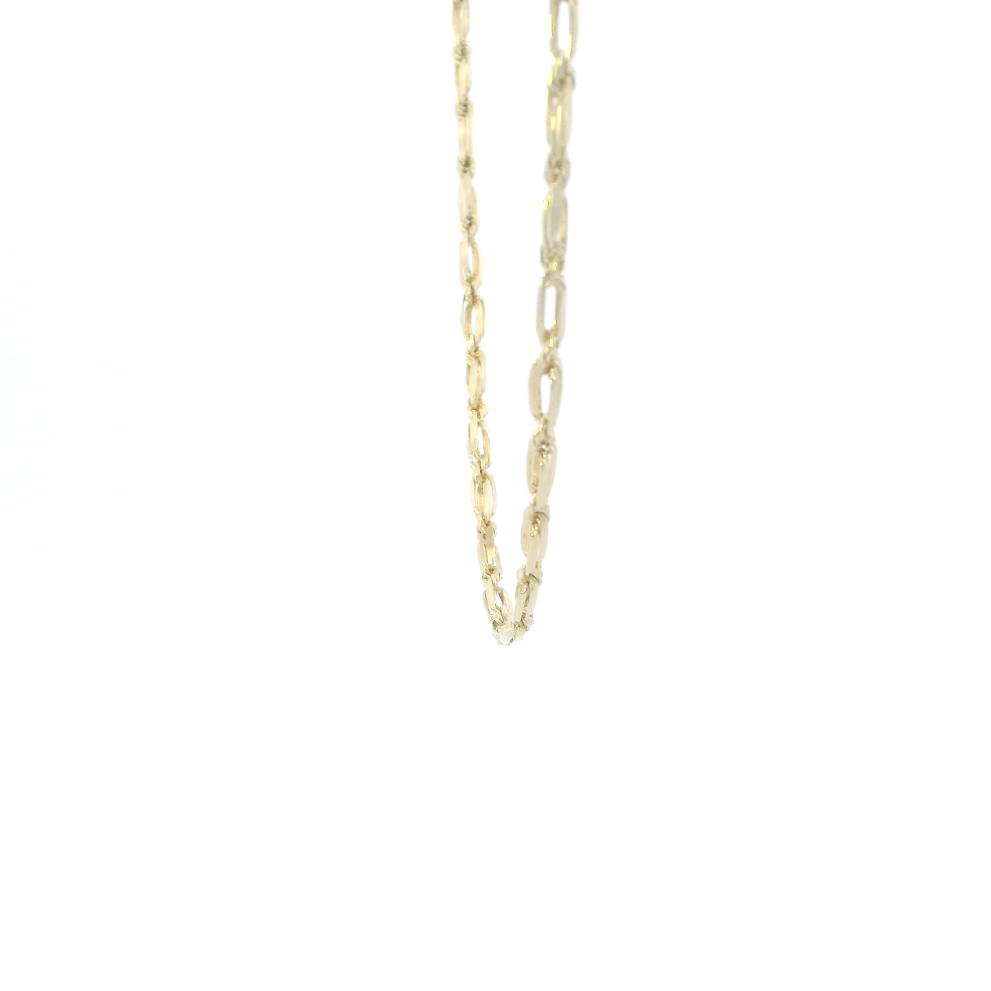 14K Yellow Gold 17.5" Bar Link Chain